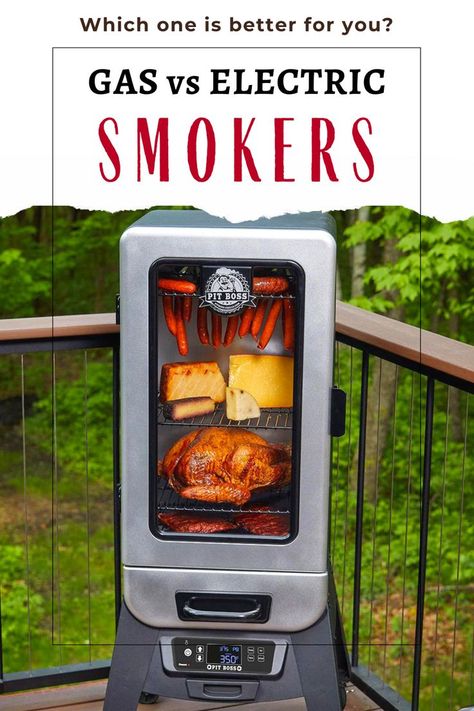 Looking for a smoker that is affordable and easy to use? Propane gas and electric smokers fit the bill. But which one is better for you? Read this guide and learn how these smokers work and what are the main differences between the two. Propane Smoker Recipes, Smoker Pit, Gas Smoker, Propane Smokers, Smoked Recipes, Best Smoker, Electric Smoker, Bbq Smoker, Propane Grill