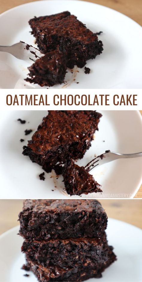 Oatmeal Chocolate Cake, Healthy Easy Breakfast Ideas, Healthy Chocolate Cake Recipe, Oat Cake Recipes, Sugar Free Chocolate Cake, Craving Chocolate, Cake Breakfast, Healthy Chocolate Cake, Healthier Treats