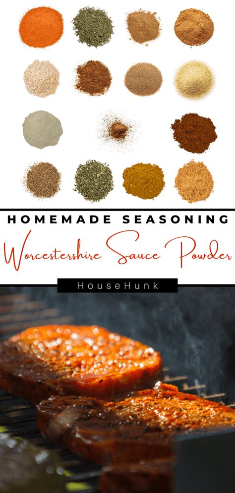 Make your own Worcestershire sauce powder with this easy recipe! Perfect for adding a savory and umami flavor to any dish, and can be stored for up to 6 months. Use in marinades, sauces, dressings, rubs, and as a seasoning for roasted vegetables, meats, and popcorn. #homemade #Worcestershire #sauce #powder #recipe #spices #flavorful #umami #savory #cooking #food #kitchen Homemade Worcestershire Sauce, Roasted Vegetables Seasoning, Popcorn Homemade, Worcestershire Sauce Recipes, Spices Blends, Mat Inspiration, Homemade Foods, Spice Mix Recipes, Homemade Spice Blends