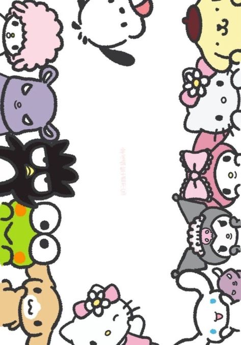 Collage Scrapbook Layouts, Hello Kitten, Hello Kitty School, Kawaii App, Hello Kitt, Special Wallpaper, Hello Kitty Crafts, Friends Poster, Hello Kitty Characters