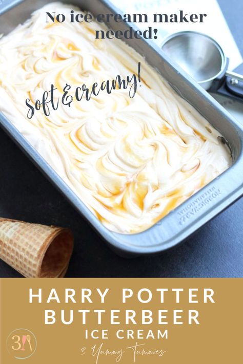 Butter Beer Ice Cream Recipe, Butterbeer Snacks, Butter Beer Ice Cream, Harry Potter Ice Cream, Butterbeer Ice Cream Recipe, Harry Potter Summer Camp, Lemon Sangria, Ice Cream Pumpkin, Butterbeer Ice Cream