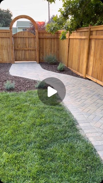 Kristen Reasch | DIY & Design on Instagram: "Come build a paver path with me! This makes the backyard feel so complete! 

#outdoor #backyardgarden #diy" Pavers Backyard Landscaping Ideas, Paver Sidewalk, Paver Path, Diy Path, Pavers Diy, Garden Pathways, Pavers Backyard, Victory Garden, Patio Designs