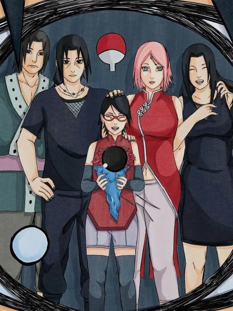 Sakura Itachi, Mikoto Uchiha, Sarada Cosplay, Naruto Universe, Madara Susanoo, Menma Uzumaki, Uchiha Family, Naruto Family, Gundam Custom Build