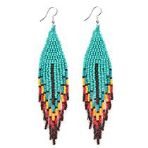 Check this out! Seed Bead Fringe Earrings, Bead Fringe Earrings, Gift Wishlist, Bead Fringe, Bohemian Handmade, Beaded Tassel Earrings, Statement Drop Earrings, Big Earrings, Beaded Fringe