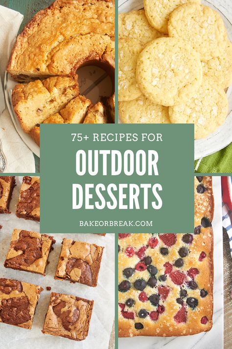 Don't fret over melting desserts and drippy frostings with these desserts that work well for outdoor gatherings like cookouts and picnics. Summer Picnic Desserts, Best Picnic Food, Picnic Desserts, Best Summer Desserts, Meal Train Recipes, Summer Picnics, Holiday Party Foods, Cookout Food, Best Desserts