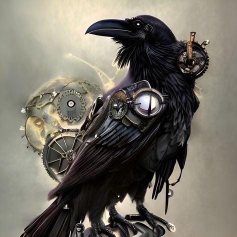 This is a unique piece of artwork and is created with AI, making it a one of a kind. It is a high-quality digital image that can be downloaded and printed on items. Wherever your imagination will take you Steampunk Crow, Spiritual Crafts, Cute Monster Illustration, Quoth The Raven, Monster Illustration, Cute Monsters, Printable Poster, Wall Poster, Digital Image