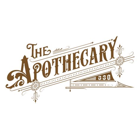 The Apothecary 330, fort lauderdale, florida, bar, lounge, vintage moss creative, jeff moss, logo design, whiskey Apothecary Sign Printable, Apothecary Vintage, Apothecary Label Design, Apothecary Signs Vintage, Apothecary Logo Design, Whiskey Logo Design, Apothecary Graphic Design, Apothecary Font, Apothecary Sign