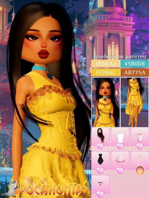 Fashion: #fashion, #style, #outfitinspiration, #beauty Pocahontas Colors Of The Wind, Pocahontas Outfit, Pocahontas Dress, Royalty Theme, Match Art, Duo Dress, Outfit Tutorial, Colors Of The Wind, Royalty Dress