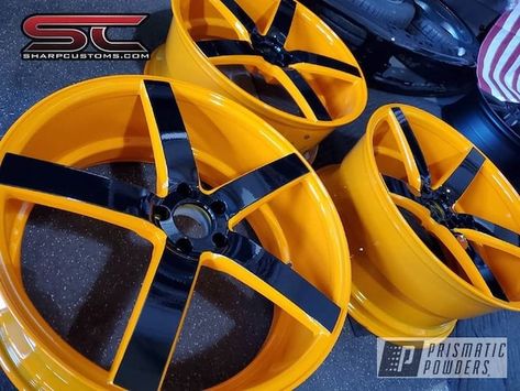 Powder Coating Wheels, Racing Rims, Custom Wheels And Tires, Custom Rims, Custom Porsche, Orange Wheels, Forza Motorsport, Car Wheels Rims, Rims For Cars