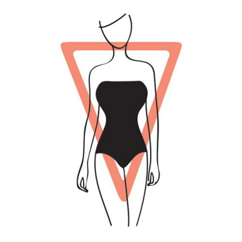 The triangle body form is defined by broad shoulders and an upper body that is wider than the lower body. Dresses with strapless, off-the-shoulder, knotted, or cross fronts are ideal. Those with bows or decorations on top and a straight cut on the bottom half are also worth a shot. The aim is to use volume around the chest or shoulders to bring the eye upward to your torso; this is why dresses that define the waist and have an A-line shape or flow from the hip work effectively. Inverted Triangle Body Type, Body Shapes Women, Apple Body Type, Inverted Triangle Body Shape, Triangle Body Shape, Rectangle Body Shape, Hourglass Body Shape, Body Types Women, Image Consulting