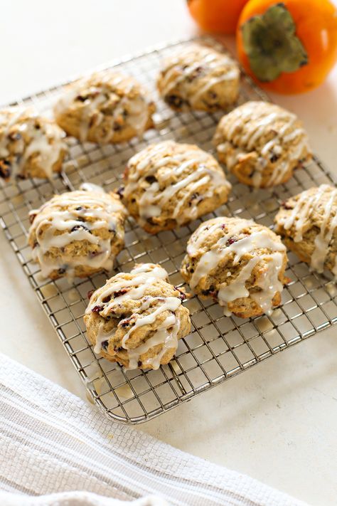 Vegan Persimmon Cookies, Persimmon Oatmeal Cookies, Persimmon Cookies Best, Hachiya Persimmon Recipes, Persimmon Cookies Recipe, Persimmon Dessert, Rasberry Recipes, Persimmon Pulp, Persimmon Cookie Recipe