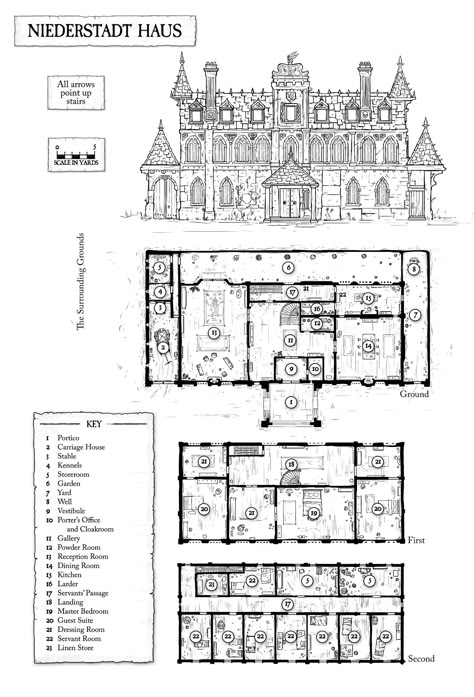 a upper-class manor floorplan for use by DMs and other gaming uses. Manor House Blueprints, Victorian Manor Layout, Magic School Floor Plan, Manor Floor Plan Layout, French Manor Floor Plan, Balmoral Castle Floor Plan, Medieval Manor Layout, French Chateau Blueprints, Hogwarts Castle Blueprints