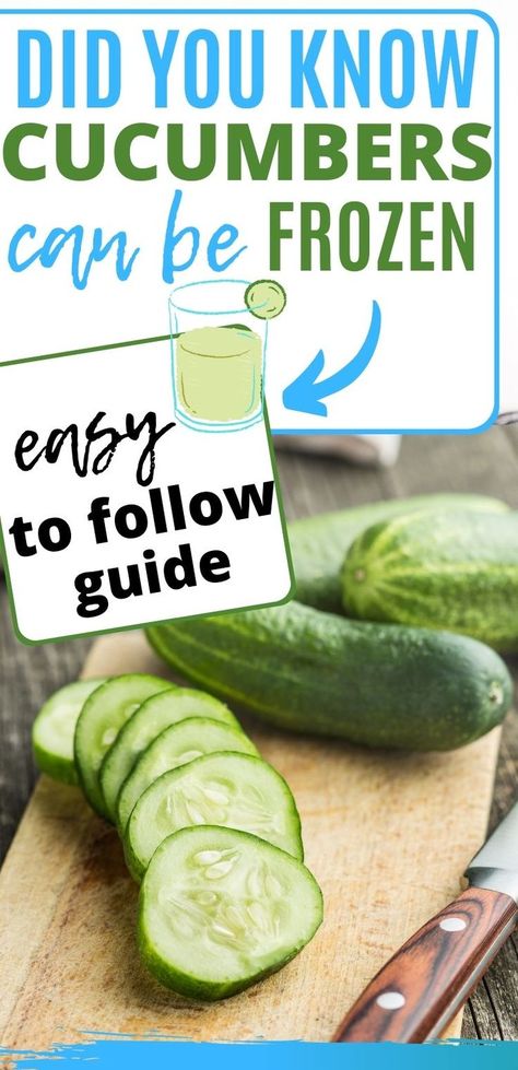 Freezing Vegetables From Garden, How To Freeze Cucumbers From The Garden, Freeze Cucumbers How To, Can You Freeze Fresh Cucumbers, Frozen Cucumber Recipes, Freezing Cucumbers How To, How To Freeze Cucumbers, Can You Freeze Cucumbers, How To Preserve Cucumbers