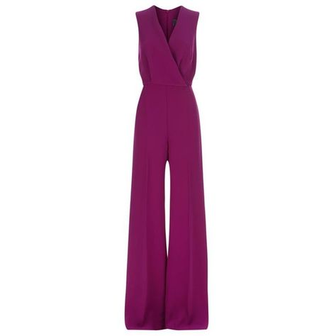 Max Mara Wide Leg Jumpsuit (3,050 SAR) ❤ liked on Polyvore featuring jumpsuits, maxmara, formal jumpsuits, plunging-neckline jumpsuits, purple jumpsuit and plunge-neck jumpsuits Jump Suites Outfit, Purple Jumpsuit Outfit, Jump Suites, Jumpsuit Formal, Formal Jumpsuits, Suit Purple, Purple Jumpsuit, Jumpsuit Wide Leg, Raspberry Beret