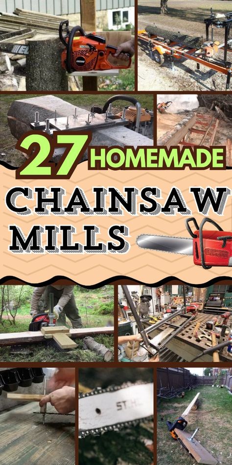 Build your own chainsaw mill with these practical DIY plans. Perfect for any woodworking project. Diy Alaskan Chainsaw Mill, Diy Chainsaw Mill How To Build, Chainsaw Mill Plans Diy, Chainsaw Sawmill Diy, Chainsaw Mill Diy, Diy Sawmill, Saw Mill Diy, Sawmill Projects, Homemade Chainsaw Mill