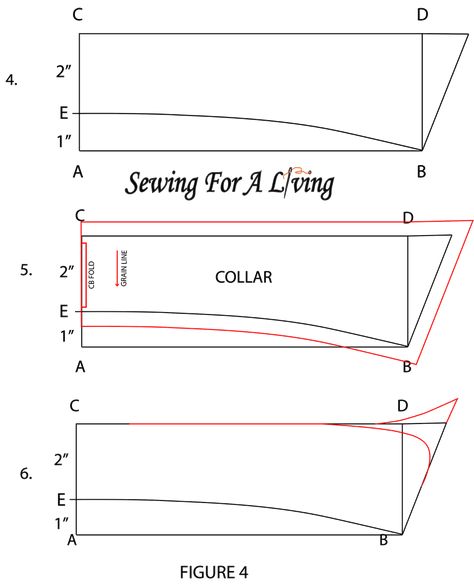 Collar Stand Pattern, How To Draft A Collar Pattern, How To Sew A Stand Up Collar, Shirt Collar With Stand, Sew Collar On Shirt, How To Sew Collar Pattern, How To Draft A Shirt, Standing Collar Pattern, How To Make A Collar