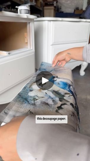 43K views · 6.5K reactions | ✨✨ The "Sapphire Wings" Decoupage Tissue Paper is back in stock! 🌟 @gadouryrestoration  has transformed these side tables into breathtaking masterpieces! Infuse your furniture with the refreshing breeze of crisp blues and delicate florals, bringing garden-inspired charm to any space.

Simply measure and cut the desired amount of paper, apply Decoupage Gel on the prepared surface, set the paper on top, and smooth it with our Scraper Tool or Brayer. 🌿✨ Save money and give your old furniture new life with Redesign with Prima!

Products I used to create :
⭐️Saphire Wings Decoupage Fiberpaper- 670924
⭐️ Gilding glue
⭐️ Kacha Gold leaf
⭐️Tigers Eye  Gold Glaze Cece Restyled
⭐️ Vintage gold Decor wax
⭐️ Decor Stencil

#redesignwithprima #decoupagefurniture #furnitur Refurbed Furniture, Cece Restyled, Awesome Furniture, Refinish Furniture, Furniture Redos, Decoupage Tissue Paper, Redesign With Prima, Decoupage Diy, Decoupage Furniture