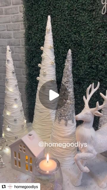 Mesa posta on Instagram: "#Repost @homegoodiys with @use.repost
・・・
Okay, I think this one is my favorite now 😅. You can find the full tutorial for this on my YouTube channel @ homegoodiys! 🤩 

The tree cone is from Hobby Lobby. They are currently having a 60% off sale on Christmas decor so you can get these cones pretty cheap! You can find the roll of yarn I’m using for about $3 at Walmart. I was able to make two small and one large tree with one roll of yarn with some yarn left over. You can find all the supplies I used for this in my LTK shop linked in bio (with exception of the tree cones, as I was unable to link those). 

Hope everyone’s week is off to an amazing start! ❤️

Hope you enjoy! 🤗 

Follow me 👉 @homegoodiys for more DIY/craft ideas! 

#diynatal #diy #diychristmas #chris Birch Tree Decor Christmas, Christmas Cones, Candy Land Christmas Decorations Diy, Candy Land Christmas Decorations Outdoor, Christmas Tree Decorations Diy, Candy Land Christmas Tree, Large Tree, Candyland Decorations, Easter Decorations Outdoor