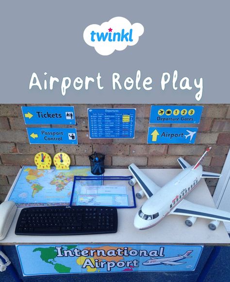 Aeroplane Role Play, Travel Dramatic Play Preschool, Going On Holiday Activities Eyfs, Aeroplane Eyfs Activities, Countries Eyfs Activities, Airport Role Play Eyfs, Transport Role Play Area Eyfs, Vehicles Eyfs Activities, Travel And Transport Eyfs