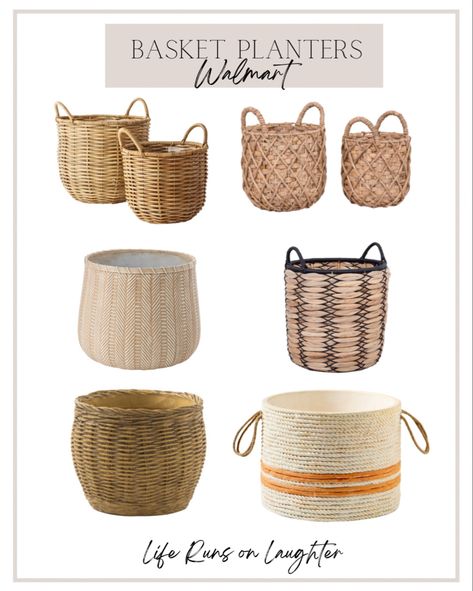 Pots Ideas, Walmart Home, Walmart Finds, Basket Planters, Plant Basket, Large Baskets, Large Plants, Outdoor Plants, Better Homes And Gardens