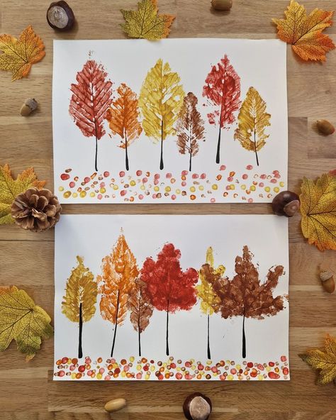 Fall Art Kindergarten, Autumn Kindergarten Activities, Kindergarten Autumn Activities, Autumn Art For Kids, Autumn Activities For Preschool, Autumn Leaves Craft, Autumn Craft, Fall Preschool Activities, Fall Arts And Crafts