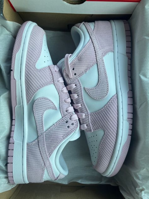 Nike Dunks Low, Dunks Low, All Nike Shoes, Pink Corduroy, Pastel Pink Aesthetic, Swag Shoes, 2024 Vision, Trendy Shoes, Shoe Game