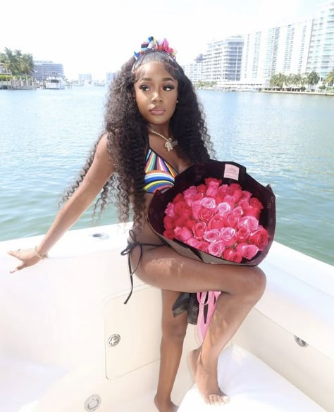 Miami Vacation Outfits, Island Vacation Outfits Black Women, Boat Party Outfit, Yacht Party Outfit, Yacht Outfit, 90s Theme Party Outfit, Vacation Fits, Bathing Suit Outfits, Sweet Sixteen Birthday Party Ideas