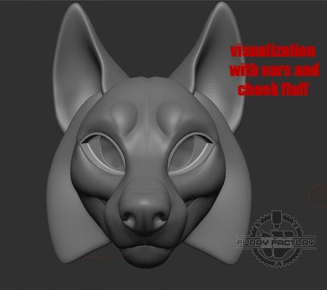 Semi Toony Fox Fursuit Head Base With Moving Jaw, Hinges / 3D Printed From PLA / - Etsy Canada Fox Fursuit, Fursuit Head Base, Head Base, Fursuit Head, Progress Photos, Central African, Adult Costumes, Work In Progress, 3d Printed