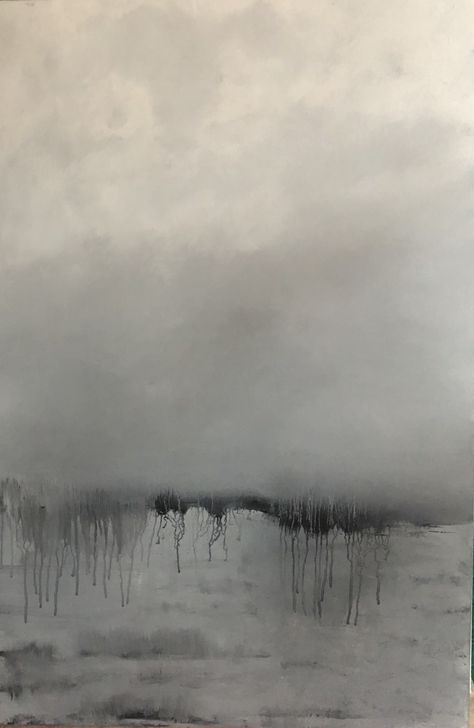 Abstract realism art Shades of grey Original painting by Louise Morgan Gray Scale Painting, Grey Sky Painting, Watercolor Waterscape, Gray Painting, Grey Artwork, Abstract Realism, Gray Art, Mixed Media Art Canvas, Grey Painting