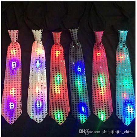 Neon Lights Party, Night Lamp For Bedroom, Glow Party Supplies, Led Party Lights, Led Night Lamp, Sequin Decor, Boys Bow Ties, Glow Party, Tie Gifts