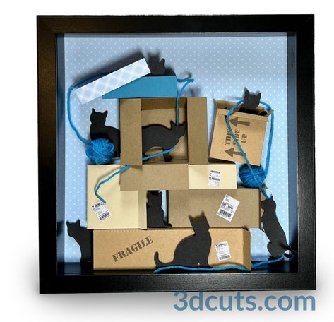 Cat Cards Handmade, Diy Pop Up Cards, Cat Shadow, Pop Up Card Templates, Box Project, Box Tutorial, Papercraft Templates, Custom Envelopes, My Files