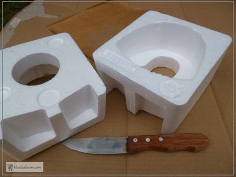 Odd shaped pieces of Styrofoam packaging Upcycle Styrofoam, Styrofoam Crafts Diy, Styrofoam Recycling, Diy Styrofoam Crafts, Foam Board Crafts, Styrofoam Packaging, Foam Sculpture, Styrofoam Crafts, Diy Molds