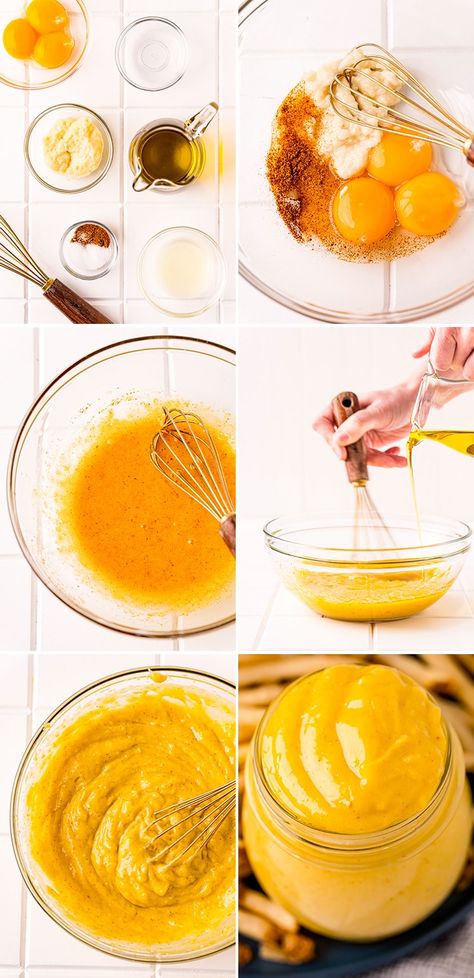 Egg Yolk Sauce, Chili Aioli, Egg Yolk Recipes, Homemade Aioli, Roasted Garlic Aioli, Aioli Recipe, Garlic Aioli, Homemade Condiments, Aioli