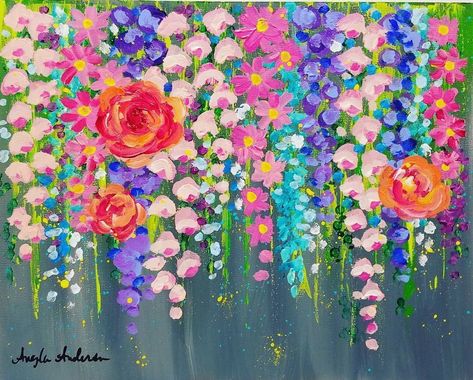 helen warlow on Twitter: "Angela Anderson is the artist of these beautiful flowers. She must be good there is a tutorial done for YouTube. https://t.co/YRQzGVx4tv" Painting Beginners, Angela Anderson, Flowers Painted, Easy Canvas, Live Painting, Easy Canvas Painting, Acrylic Painting Tutorials, Tableau Art, 수채화 그림