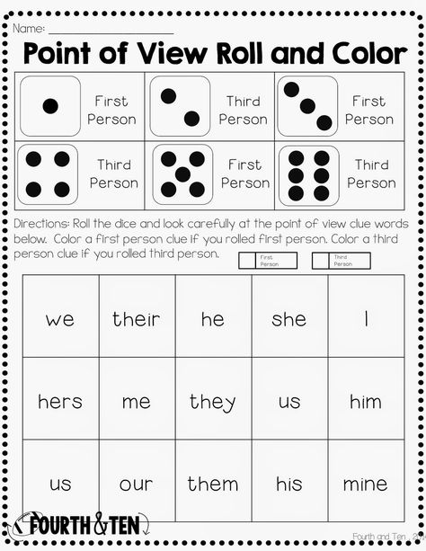 Point Of View 3rd Grade, Point Of View Worksheet, Third Grade Ela, Authors Point Of View, A To Do List, Grand Canyon University, 6th Grade Reading, Third Grade Reading, View Point