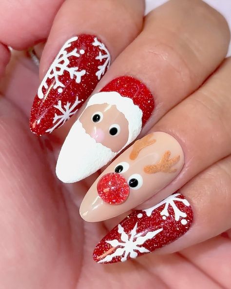 💅✨ Festive Nail Inspo 🎄✨ Swipe to see holiday looks that will brighten up your season! Which set is your fave? Tell us below! 👇 Save & share! Follow @daily_charme for more nail inspo & tutorials! 💖 #holidaynails #christmasnails #festivenails #winternails #glowinthedarknails #nailinspo #cateyenails #nailartideas #naildesigns #holidaynailart #seasonalnails #nailgoals #diynails #nailtrends #nailobsessed #nailideas #maniinspo #nailfashion #christmas2024 #christmas #winter #winter2024 Red Sparkly Nails Christmas, Blooming Gel Nail Art Christmas, Rudolph Nails, Winter Holiday Nails, Christmas Light Nails, Red Sparkly Nails, Christmas Nail Designs Holiday, Gingerbread Nails, Reindeer Nails