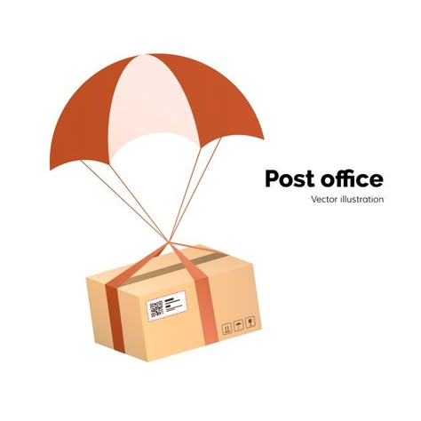 Post office. airmail delivery service. p... | Premium Vector #Freepik #vector #label #paper #box #office Shipping Illustration, Christmas Caroling, Office Logo, Happy Birthday Card Funny, Box Icon, Taiwan Travel, Isometric Illustration, Character Design Animation, Ads Creative