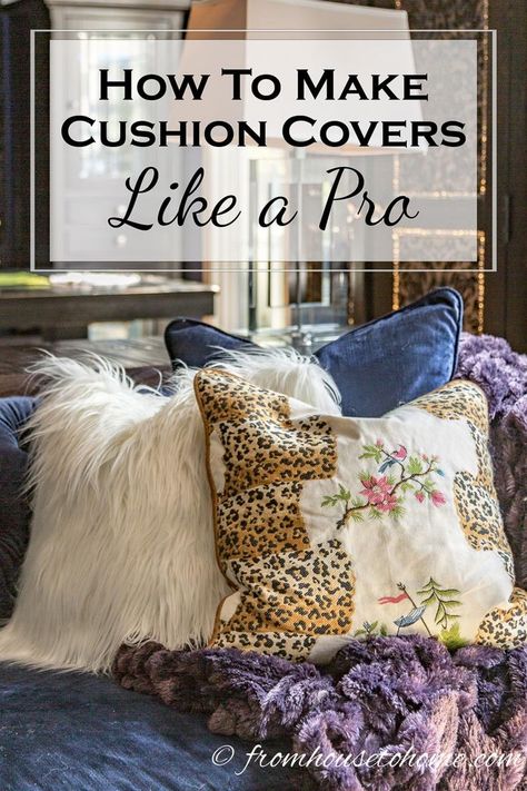 How to make cushion covers like a pro | Want to add custom cushions to your room but not sure where to start? Find out how to make cushion covers like a pro with these step-by-step instructions. Make Cushion Covers, Home Decor Sewing Projects, Decor Sewing Projects, Arts And Crafts Home Decor, Home Decor Sewing, Diy Upholstery, Beginners Sewing, Custom Cushion Covers, Sewing Cushions