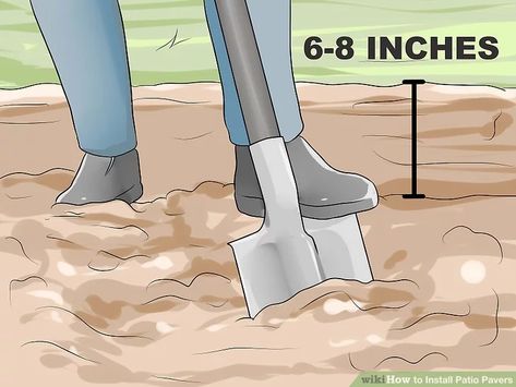 How to Install Patio Pavers: 15 Steps (with Pictures) - wikiHow How To Lay Pavers, Cement Pavers, Paver Steps, Patio Blocks, Patio Edging, Pavers Diy, Diy Patio Pavers, Paving Block, Easy Patio