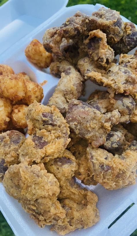 Dipped With Love Deep Fried Chicken Gizzards Recipe, Chicken Gizzards And Hearts Recipes, Fried Chicken Gizzards Recipe, Fried Chicken Gizzards And Hearts Easy Recipes, Cooking Chicken Gizzards, Fried Gizzards, Chicken Gizzards, Food Inspired, Fried Chicken