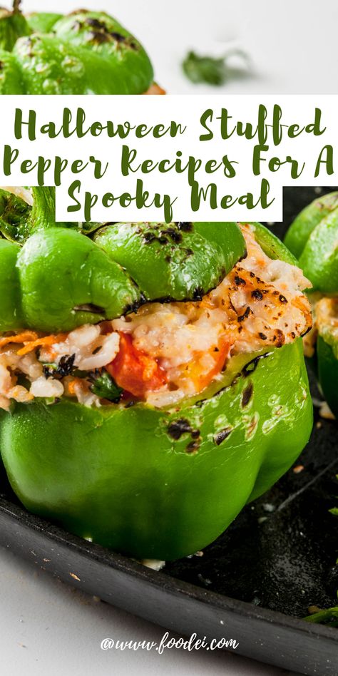 Get your taste buds tingling and your creativity flowing with these wickedly tasty Halloween Stuffed Pepper Recipes! 🥘 Featuring festive decorations and ghoulishly good flavors, they're perfect for your next Halloween bash! 🎉 Start planning your spooky menu now! 😈 #HalloweenStuffedPeppers #SpookyMeal Halloween Stuffed Peppers, Stuffed Pepper Recipes, Pepper Recipes, Food Hunter, Stuffed Pepper, 2024 Ideas, Halloween Bash, Halloween Dinner, Food Saver