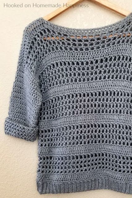 Crochet Sweater Pattern Easy, Crochet Ladies Tops, Simple Sweaters, Crochet Simple, Knit Stitch Patterns, Crochet Top Pattern, Sweater Crochet Pattern, Crochet Blouse, Hat Knitting Patterns