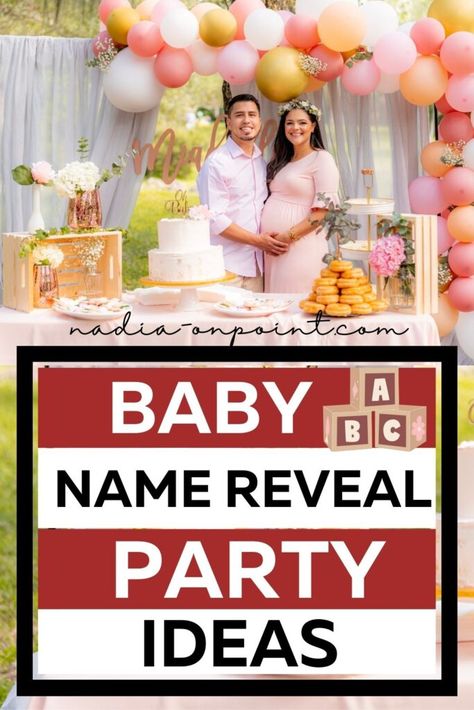 Baby Name Reveal Party Ideas Name Reveal Party Ideas, How To Announce Baby Name, Baby Name Reveal Ideas Indian, Name Announcement Ideas, Baby Name Announcement Ideas, Name Reveal Party, Baby Name Reveal Ideas, Name Revealing Ideas For Naming Ceremony, Name Reveal Ideas