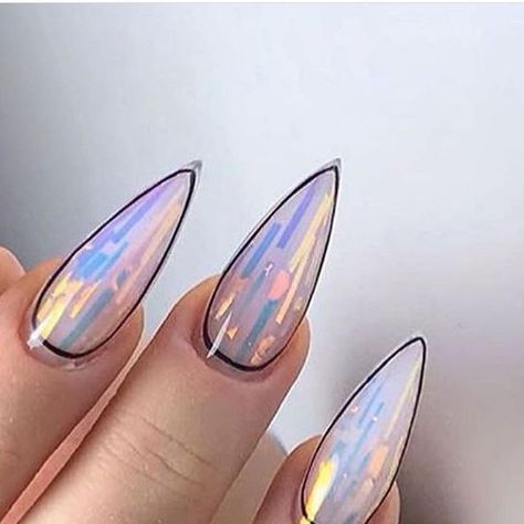 Shattered Glass Nails, Nail Videos, Glass Nail, Glass Nails, Shattered Glass, Aurora, Nails, Makeup, Glass