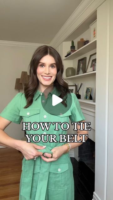 Rebecca Kahane Pankow on Instagram: "3 ways to tie your belt. Which method do you prefer?" Belt Wrapping Ideas, Dress Pants With Tie Belt Outfit, Ways To Tie A Fabric Belt, How To Tie A Dress With A Belt, How To Tie A Skirt Belt, How To Tie A Cloth Belt On A Dress, Tying Dress Knot, How To Tie A Ribbon Belt, Tying Dress Belt