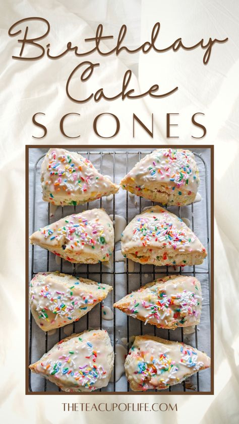 Birthday Cake Scones, Gathering Recipes, Brunch Favorites, Classic Vanilla Cake, Java House, Baking Scones, Work Recipes, Morning Meals, Make Birthday Cake