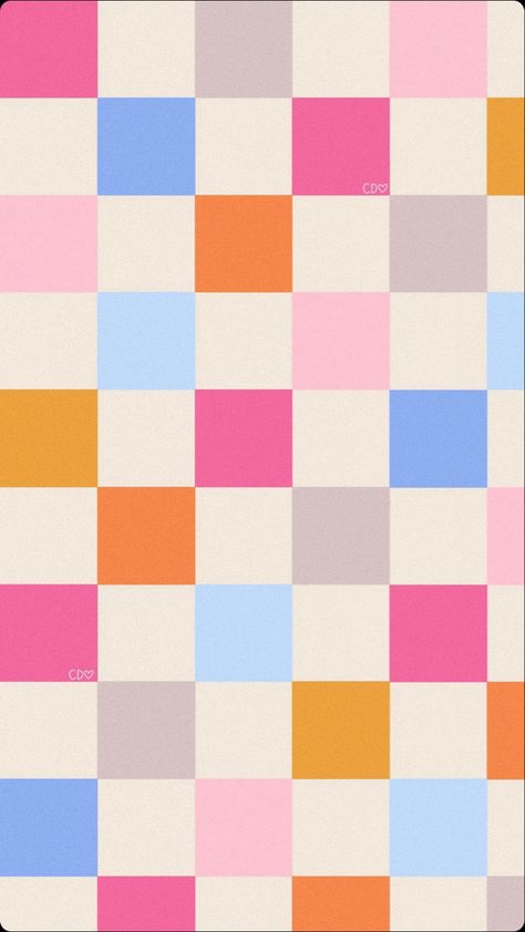 Colorful Checkered Wallpaper, Spring Aesthetic Background, Barbie Color Palette, Boho Wallpaper Iphone, Callie Danielle, Funky Patterns, Patterned Wallpaper, Wallpaper Iphone Boho, Whatsapp Wallpaper