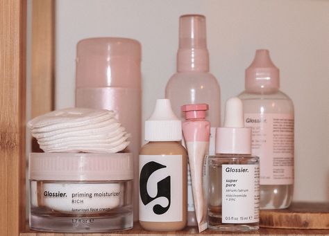 Glossier Skin, Best Glossier Products, Glossier You Perfume, Glossier Skin Tint, Glossier Aesthetic, Glossier Products, 2024 Manifestation, Milky Jelly Cleanser, Priming Moisturizer