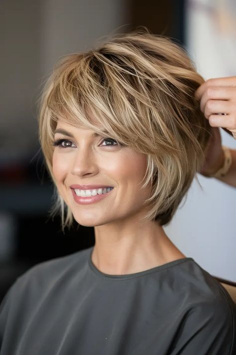 20 Trendy Shag Haircut Ideas for 2025: Short, Long, Curly, and Modern Looks Short Length Haircuts For Women, Choppy Asymmetrical Haircut, Pixie Short Bob Haircut, Short Layered Haircuts For Fine Hair Long Pixie, Short And Shaggy Hair, Short Layered Shags, Short Bob Shag Haircut, Soft Shag Haircut Short With Bangs, Backs Of Short Haircuts