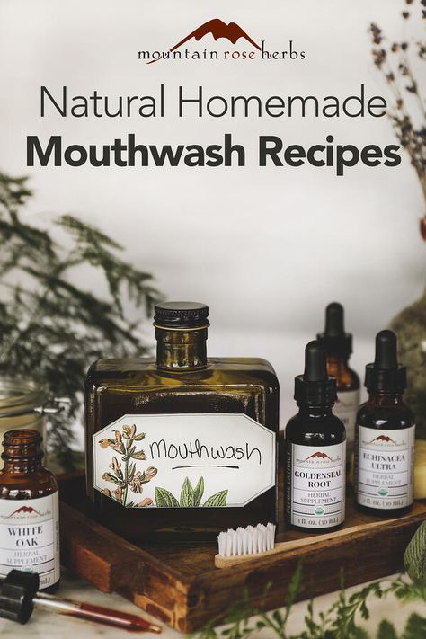 Herbal Mouthwash, Homemade Mouthwash, Natural Mouthwash, Herbal Coffee, Smoothie Bowl Healthy, Mountain Rose, Mountain Rose Herbs, Diy Snacks, Homemade Cleaning Solutions